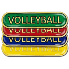 Volleyball Bar Badge by School Badges UK
