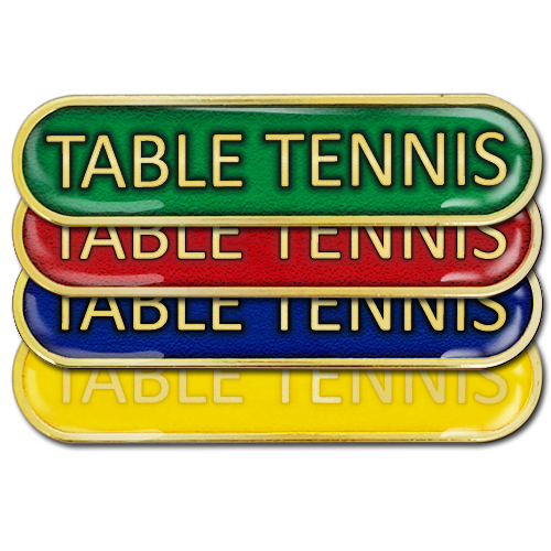 Table Tennis Bar Badge by School Badges UK