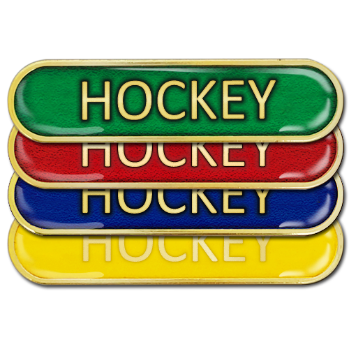 Hockey Bar Badge by School Badges UK