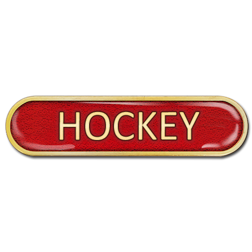 Hockey Bar Badge by School Badges UK