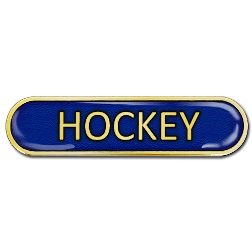 Hockey Bar Badge by School Badges UK