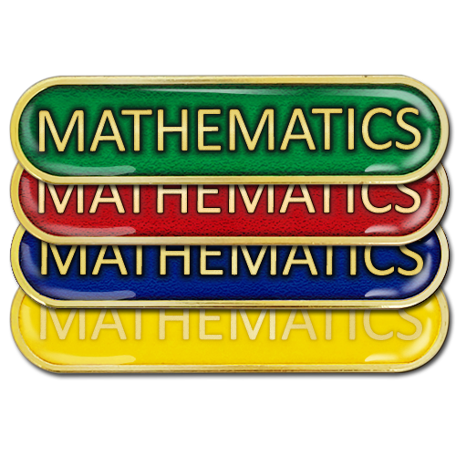 Mathematics Bar Badge by School Badges UK