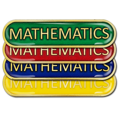 Mathematics Bar Badge by School Badges UK