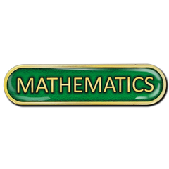 Mathematics Bar Badge by School Badges UK