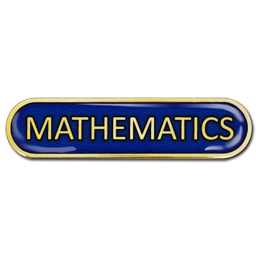 Mathematics Bar Badge by School Badges UK