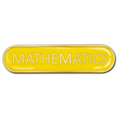 Mathematics Bar Badge by School Badges UK