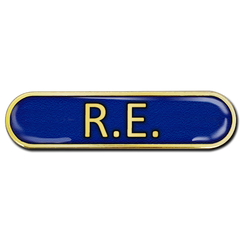 RE Bar Badge by School Badges UK