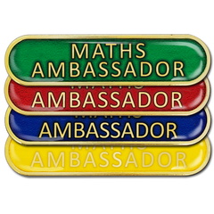 Maths Ambassador Bar Badge by School Badges UK