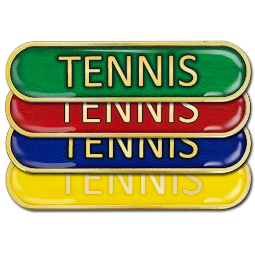 Tennis Bar Badge by School Badges UK