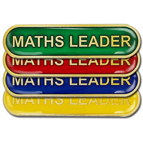 Maths Leader Bar Badge by School Badges UK