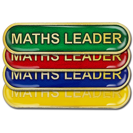 Maths Leader Bar Badge by School Badges UK