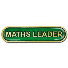 Maths Leader Bar Badge by School Badges UK