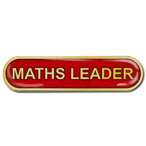 Maths Leader Bar Badge by School Badges UK
