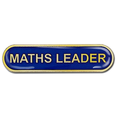 Maths Leader Bar Badge by School Badges UK