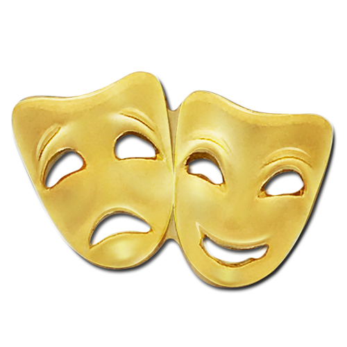 Drama Mask Badge by School Badges UK