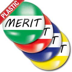 Merit Plastic Button Badge by School Badges UK