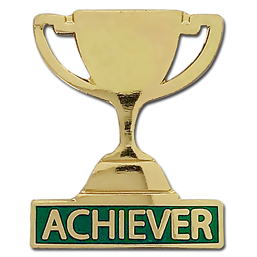 Achiever Trophy Badge by School Badges UK