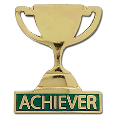 Achiever Trophy Badge by School Badges UK