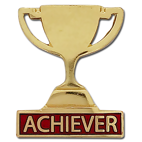 Achiever Trophy Badge by School Badges UK