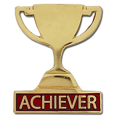 Achiever Trophy Badge by School Badges UK