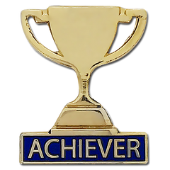 Achiever Trophy Badge by School Badges UK