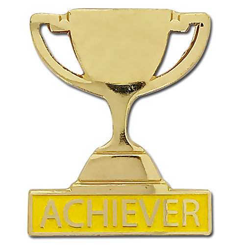 Achiever Trophy Badge by School Badges UK