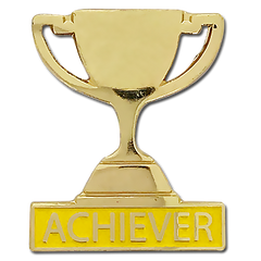 Achiever Trophy Badge by School Badges UK