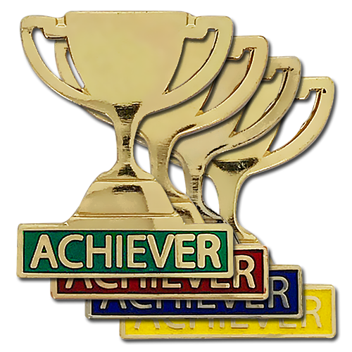 Achiever Trophy Badge by School Badges UK