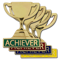 Achiever Trophy Badge by School Badges UK