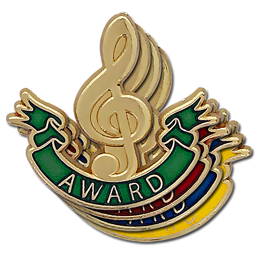 Music Clef Award Badge by School Badges UK