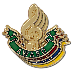Music Clef Award Badge by School Badges UK