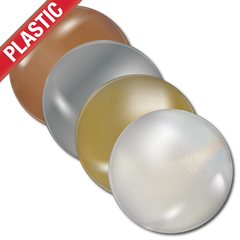 'Plain' Metallic Plastic Button Badge (Pack of 25) by School Badges UK