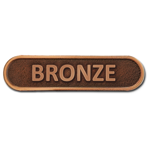 Bronze Metal Bar Badge