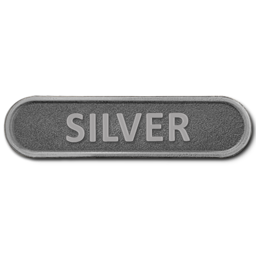 Silver Metal Bar Badge
