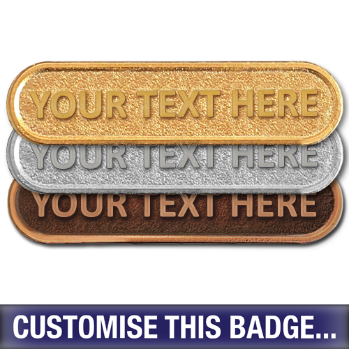 Personalised Metal Bar Badge