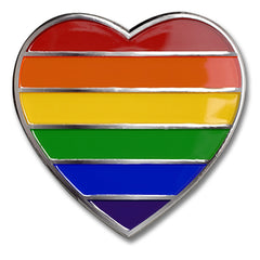 Rainbow Pride Heart Badge by School Badges UK