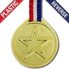 Plastic Gold Winner Medal by School Badges UK