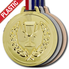 Plastic Trophy Medal by School Badges UK