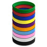 Plain Wristbands (Pack of 5) by School Badges UK