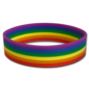 Pride Wristband (Rainbow Striped) - Adult Size by School Badges UK