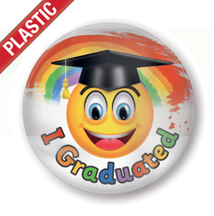 'I Graduated' Plastic Button Badge (Pack of 10) by School Badges UK