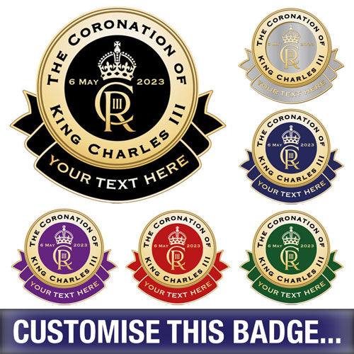 Personalised King Charles III Coronation Badge