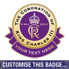 Personalised King Charles III Coronation Badge