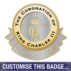 Personalised King Charles III Coronation Badge