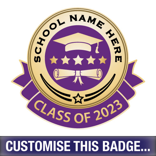 Personalised Class of 2023 Badge by School Badges UK