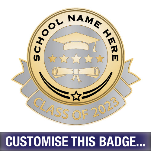 Personalised Class of 2023 Badge by School Badges UK